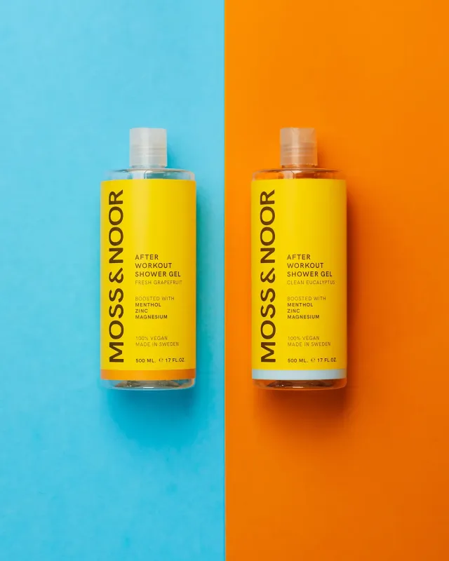 Moss Noor After Workout Shower Gel brusegel Grapefruit Eucalyptus 2x500 ml