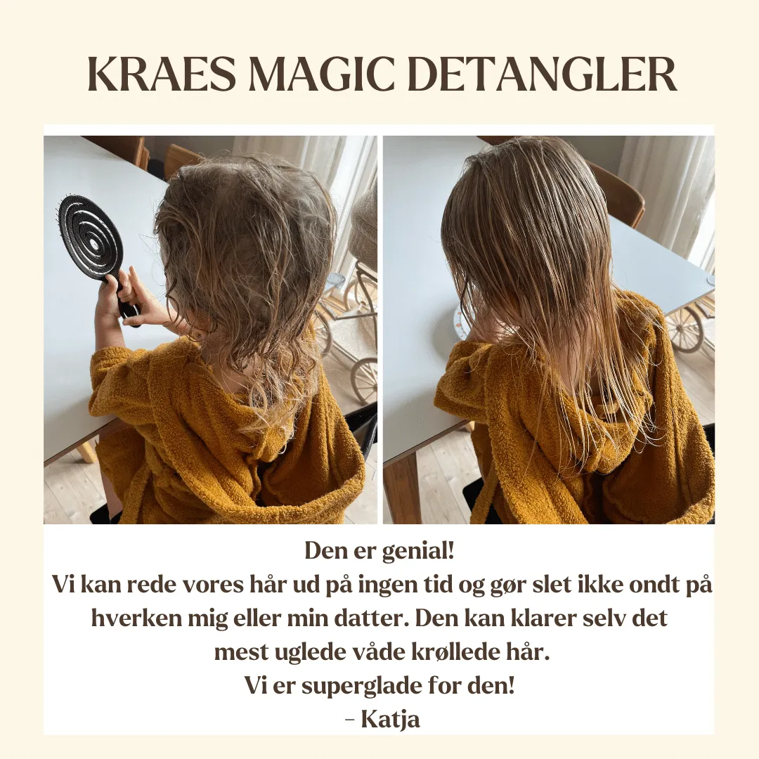 Kraes Magic Detangler hårbørste kaffegrums