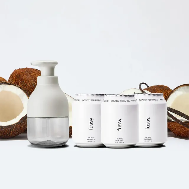 Fussy Coconut Milk Scent Pack håndvask grå 3x240ml kokos