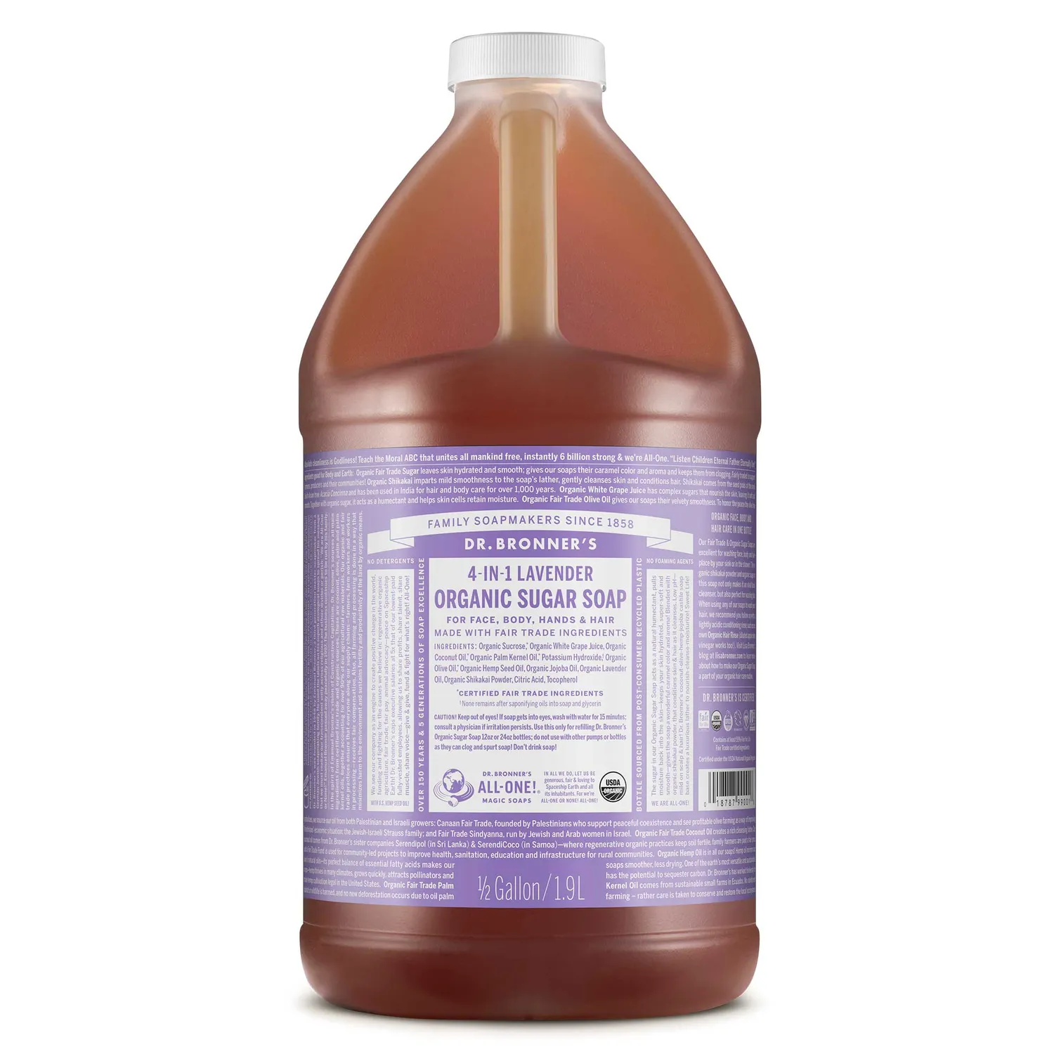 Dr. Bronner's Organic Sugar Lavender sæbe 12 oz mild