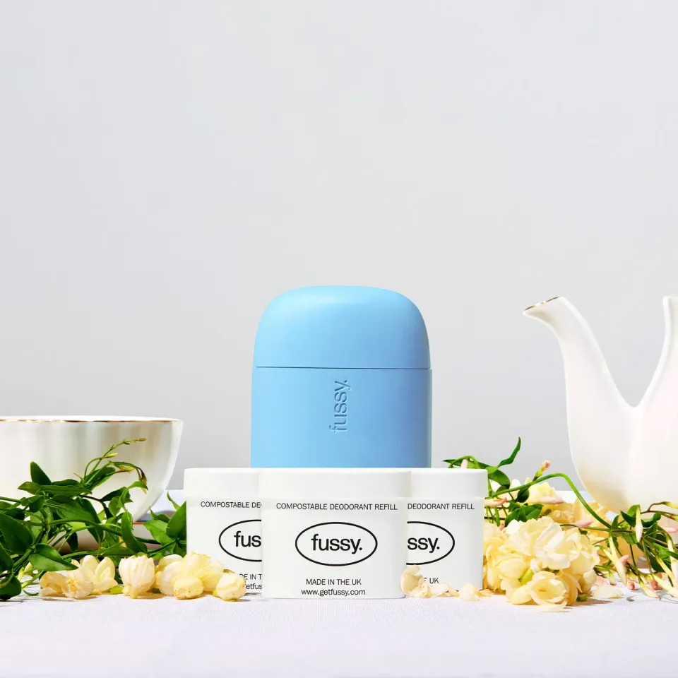 Fussy Jasmine Bloom pakke deodorant 1+3 blomstret blå