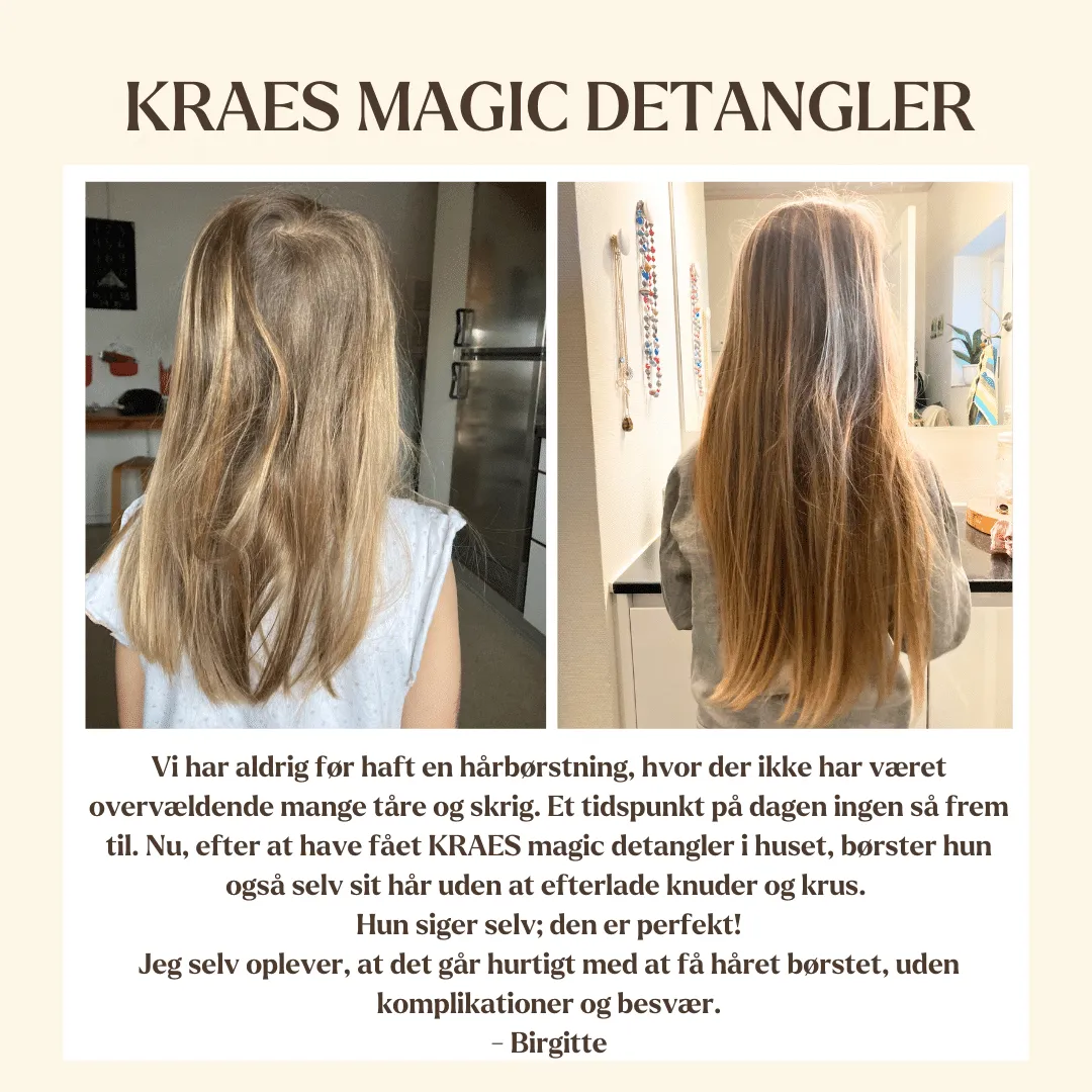 Kraes Magic Detangler hårbørste kaffegrums