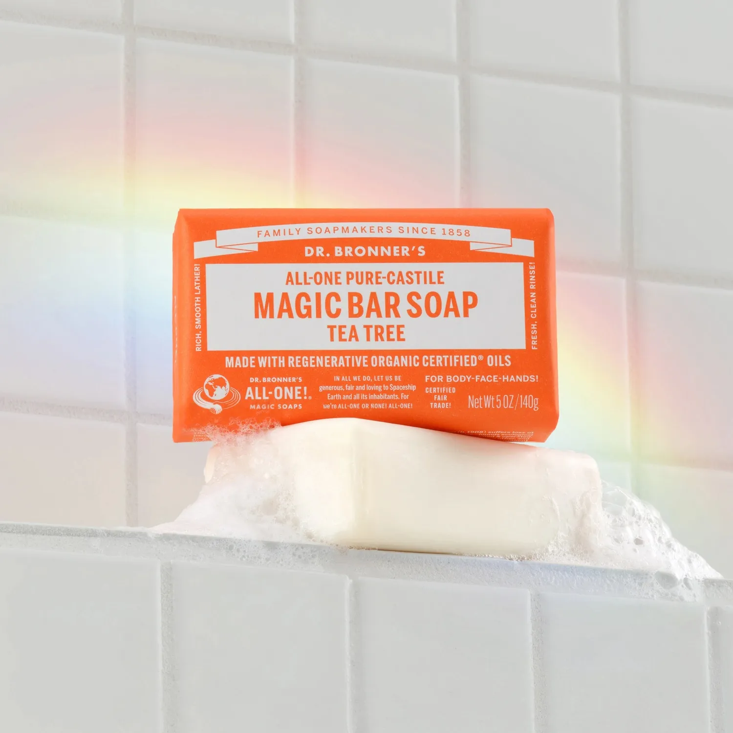 Dr. Bronner's Tea Tree sæbebar 5 oz til badet