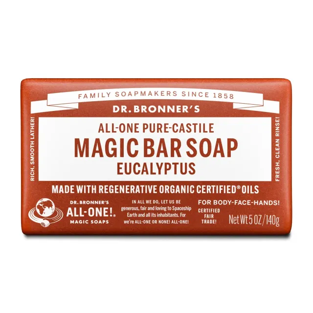 Dr. Bronner's Pure-Castile Eucalyptus sæbebar 5 oz frisk