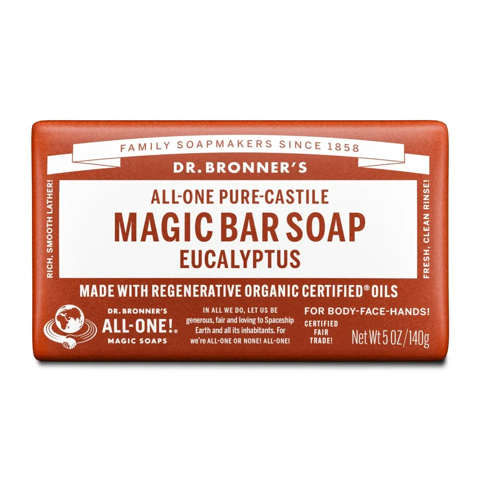 Dr. Bronner's Pure-Castile Eucalyptus sæbebar 5 oz frisk