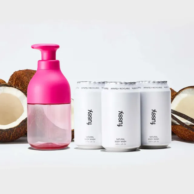 Fussy Coconut Milk shower gel startsæt kokos 3x320 ml