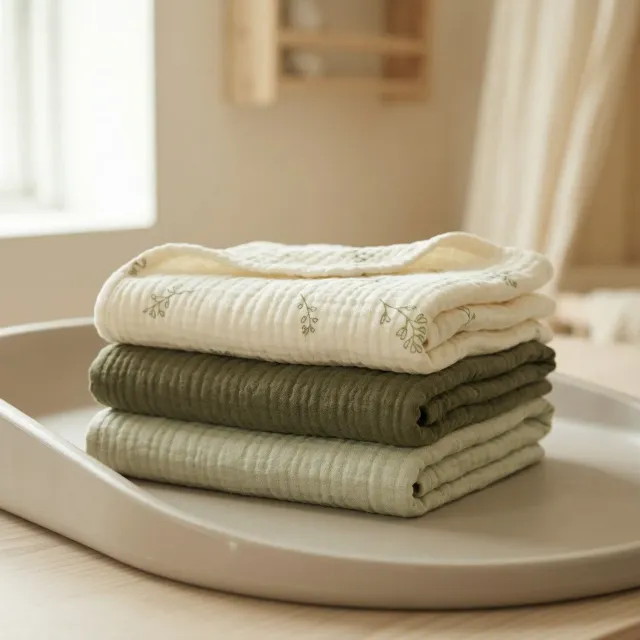 Kraes stofbleer muslin 70x70 økologisk 3-pak