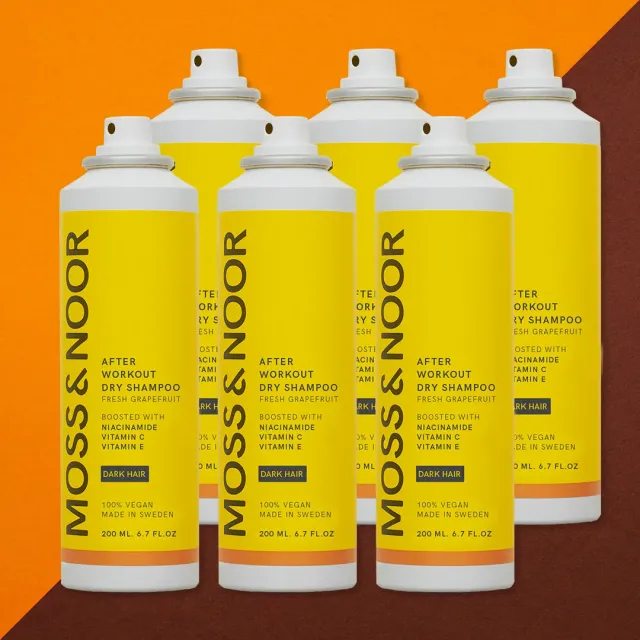 Moss Noor After Workout tørshampoo mørkt hår 6-pak