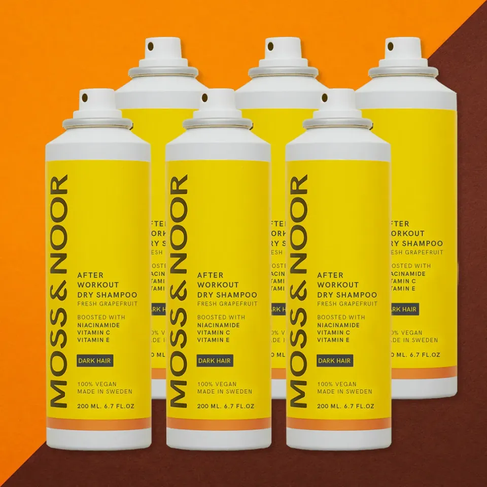 Moss Noor After Workout tørshampoo mørkt hår 6-pak