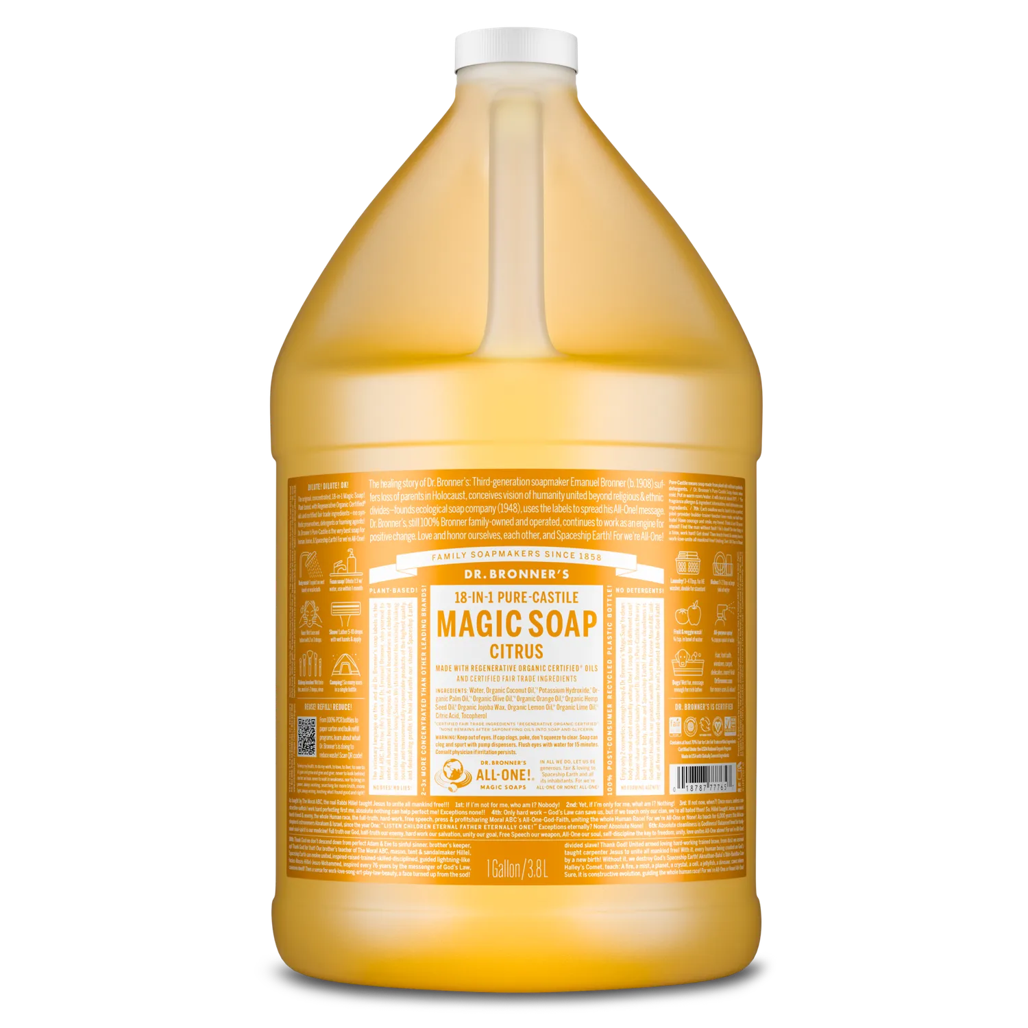 Dr. Bronner's Pure-Castile Citrus flydende sæbe 32 oz frisk