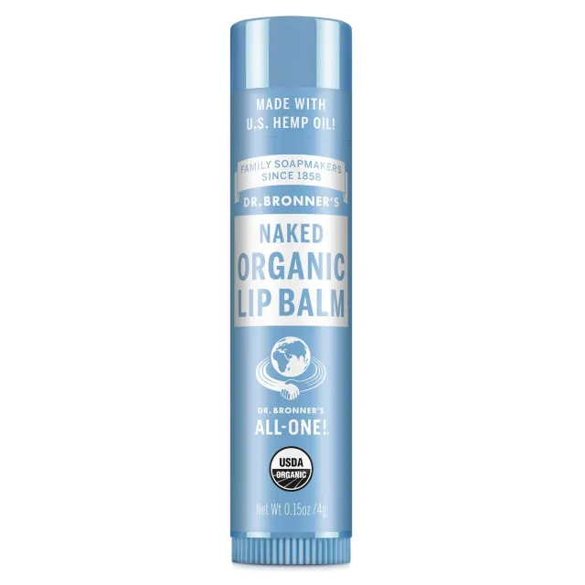 Dr. Bronner's Naked læbepomade 4 g uden duft