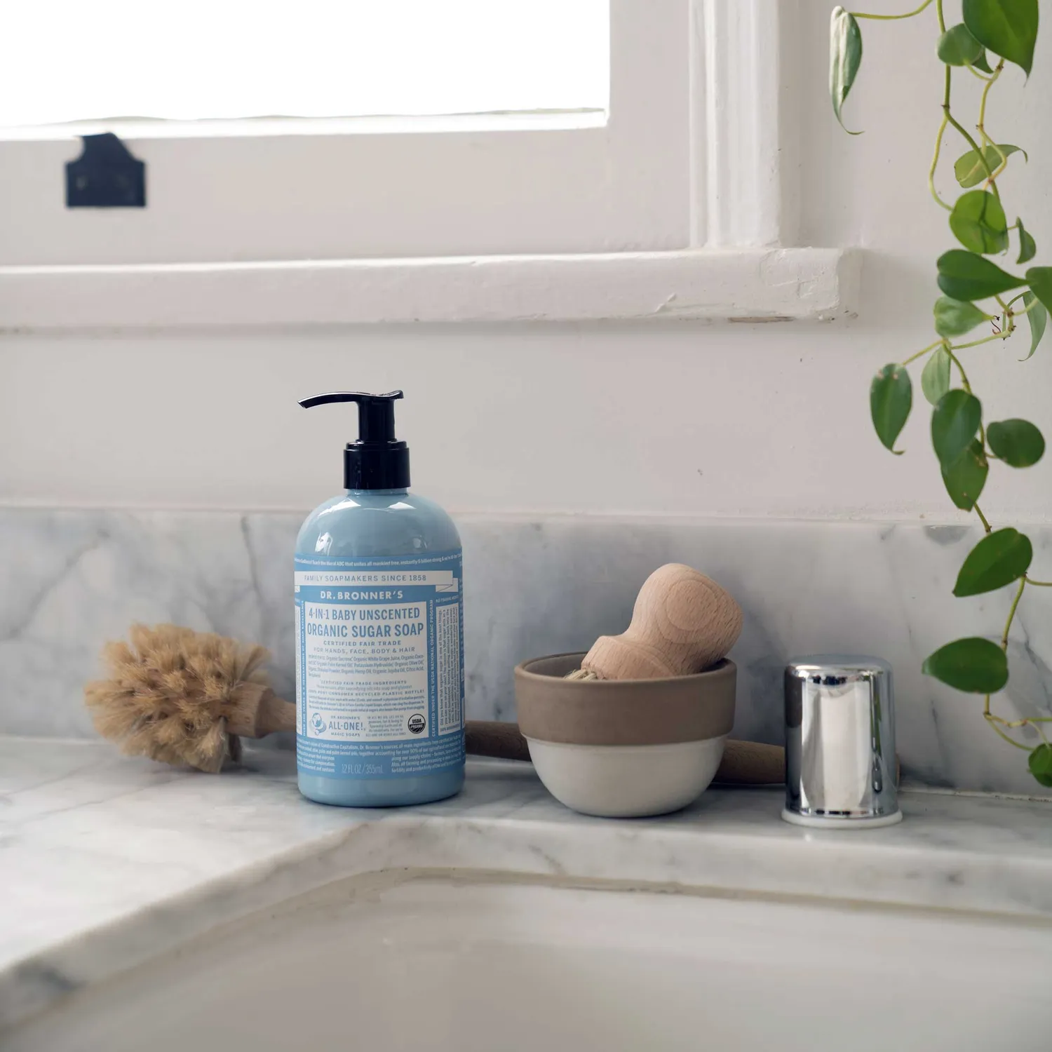 Dr. Bronner's Organic Sugar Unscented sukkersæbe uparfumeret