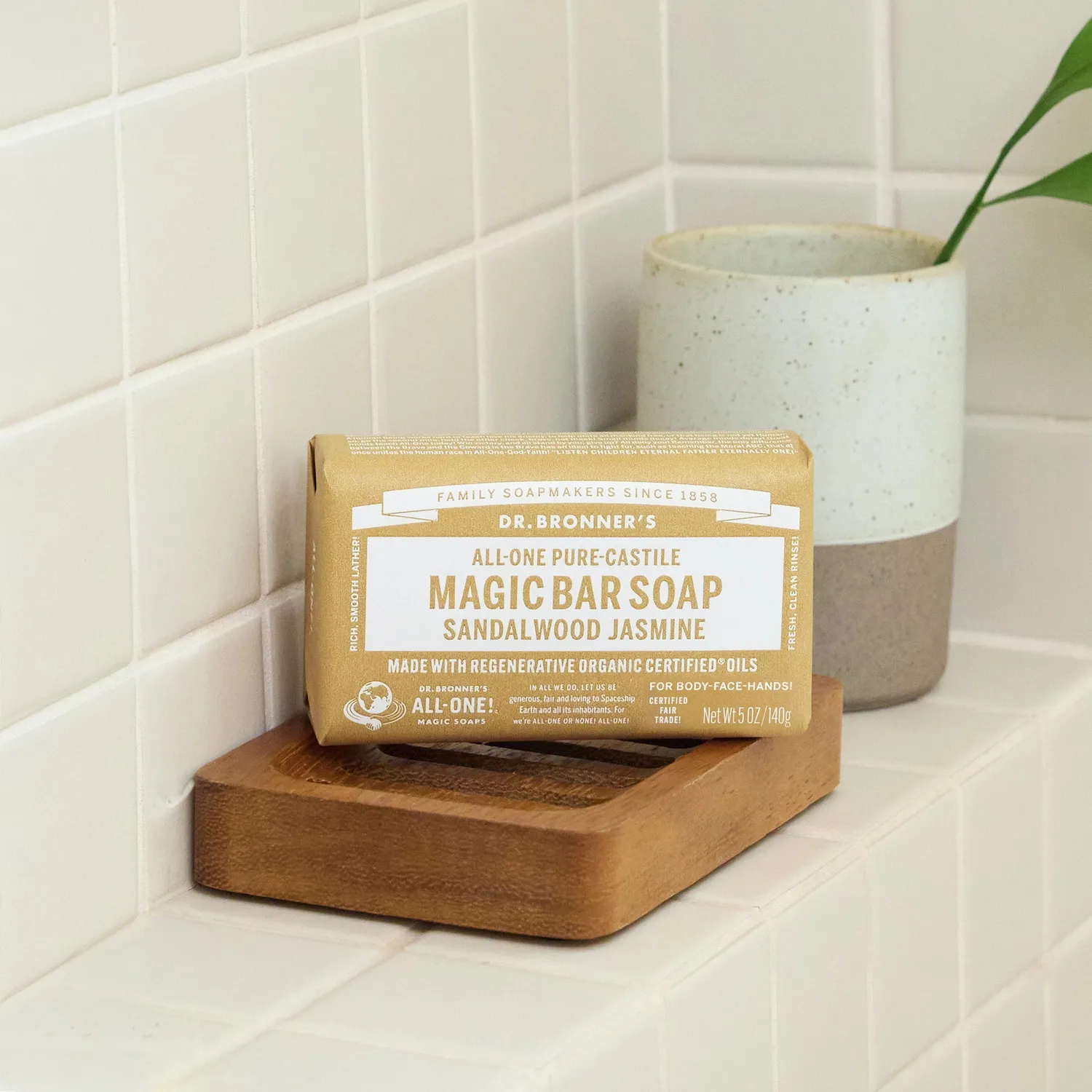 Dr. Bronner's Sandalwood Jasmine sæbebar 5 oz