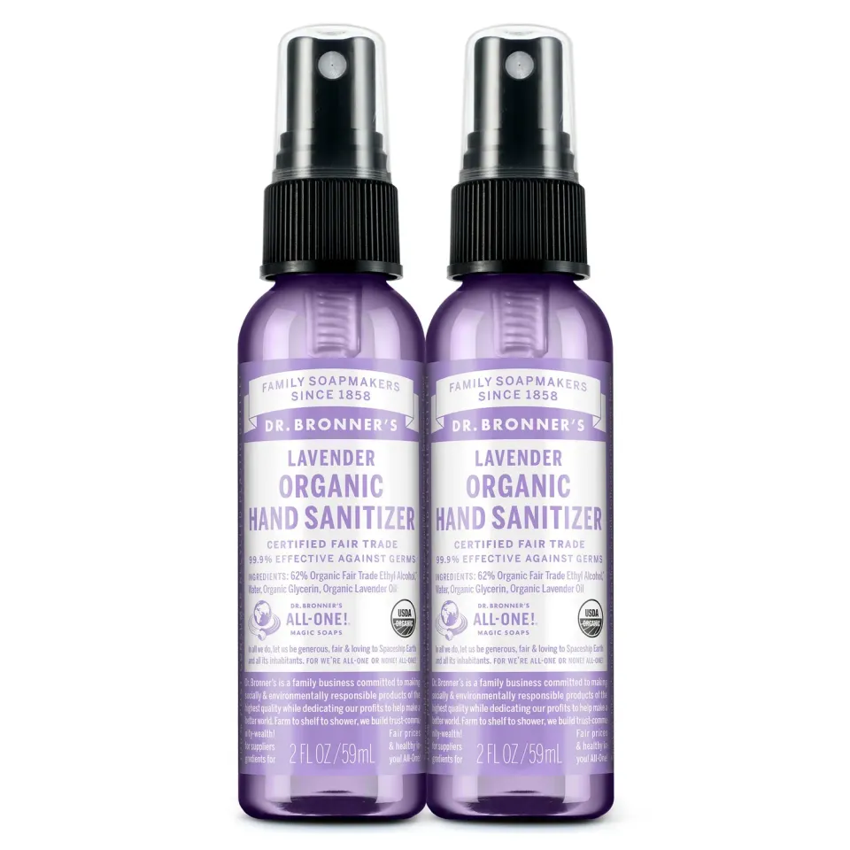 Dr. Bronner's Hand Sanitizer håndsprit 2-pak lavendel økologisk