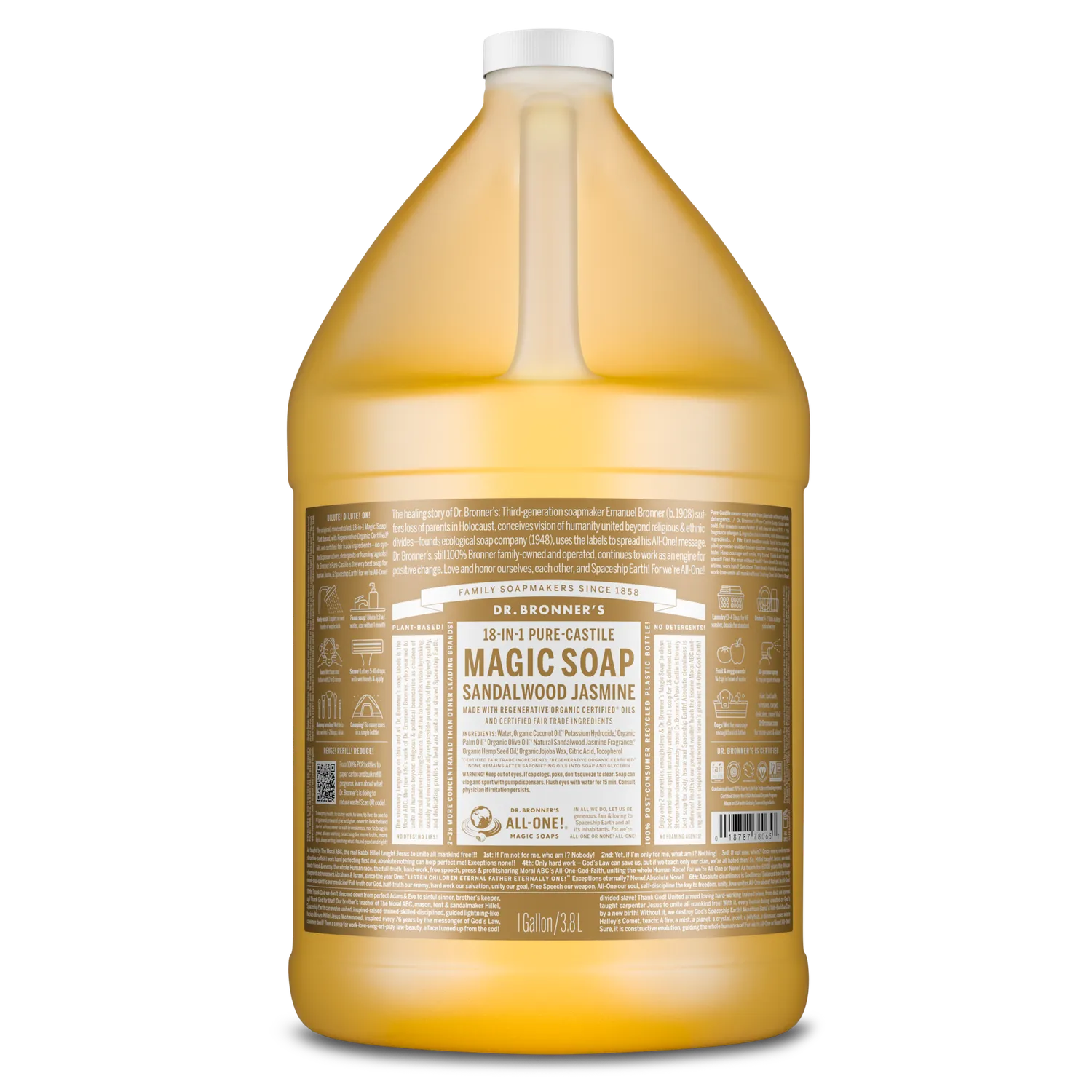 Dr. Bronner's Pure-Castile Sandalwood Jasmine flydende sæbe 2 oz