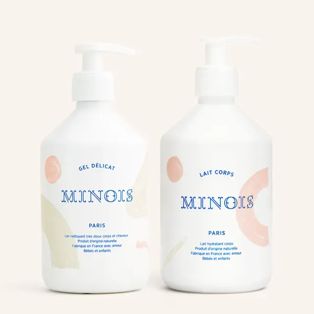 Minois Paris Duo Family sæt vaskegel og bodylotion baby