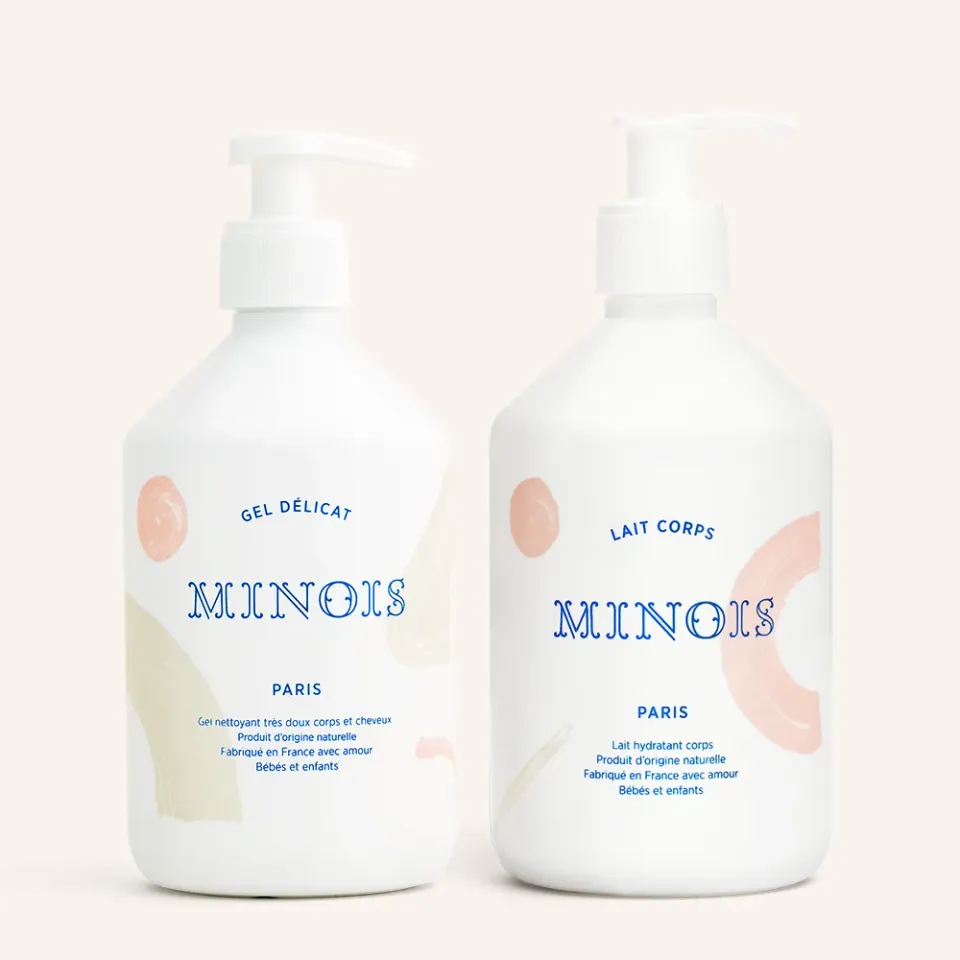 Minois Paris Duo Family sæt vaskegel og bodylotion baby