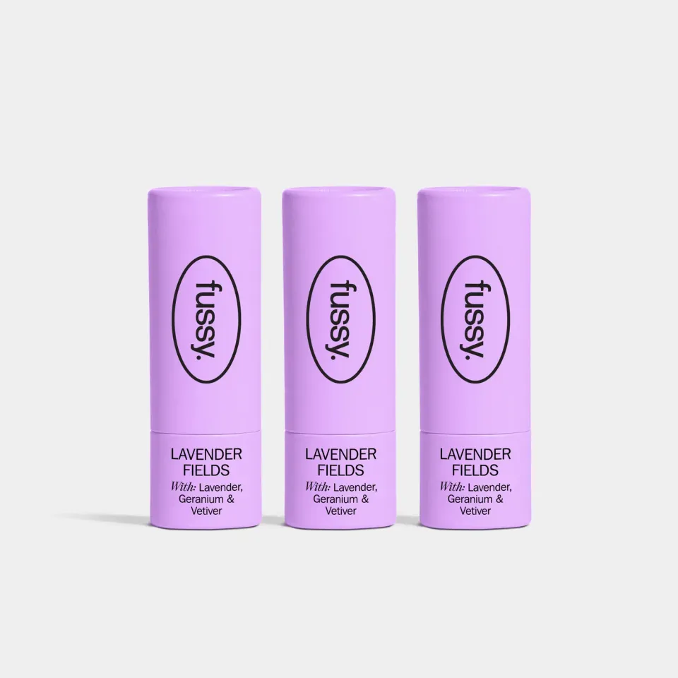 Fussy Lavender Fields mini deodorant 3-pak mild