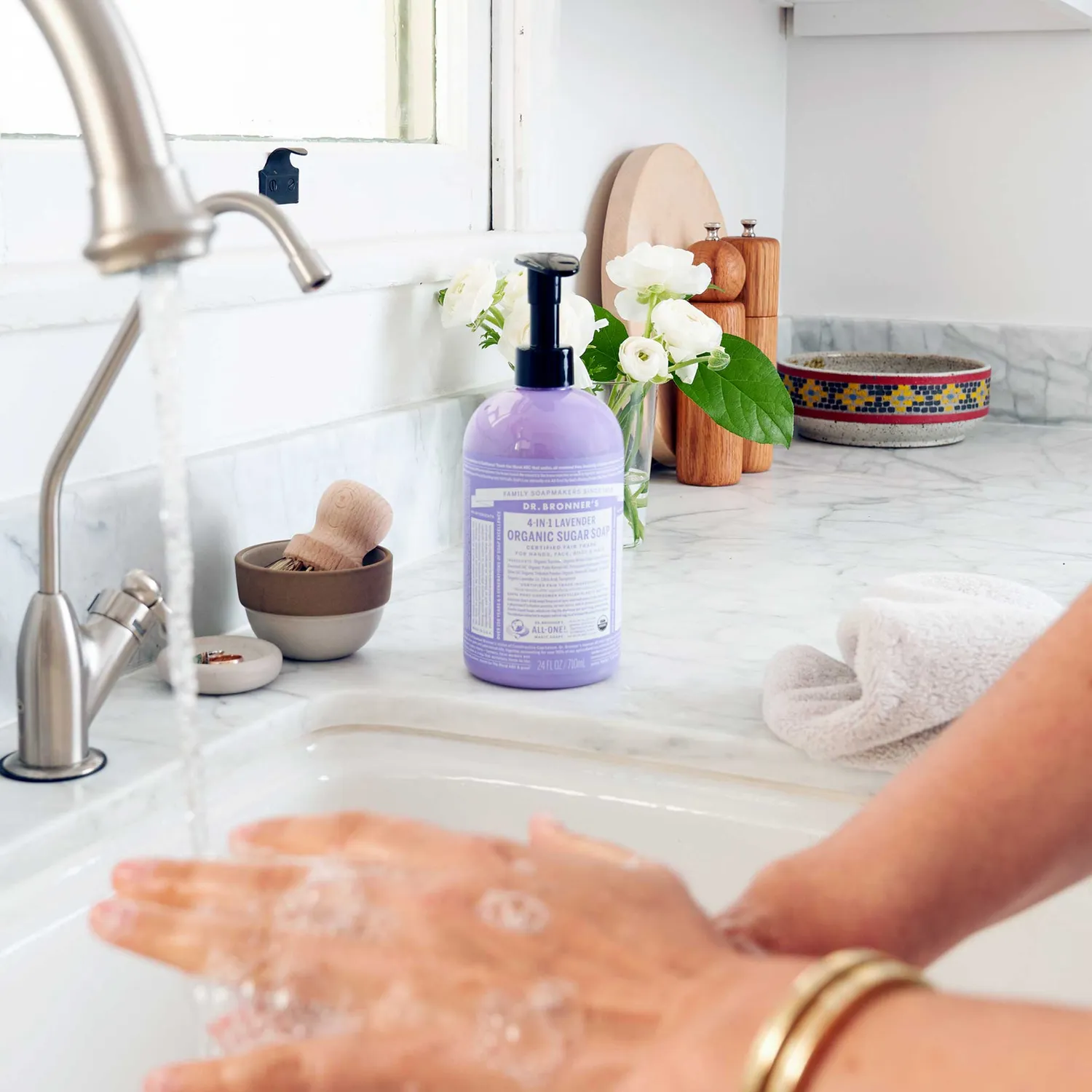 Dr. Bronner's Organic Sugar Lavender sæbe 12 oz mild
