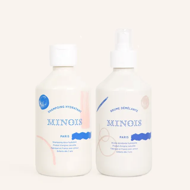 Minois Paris Duo Shiny Hair shampoosæt familie mild