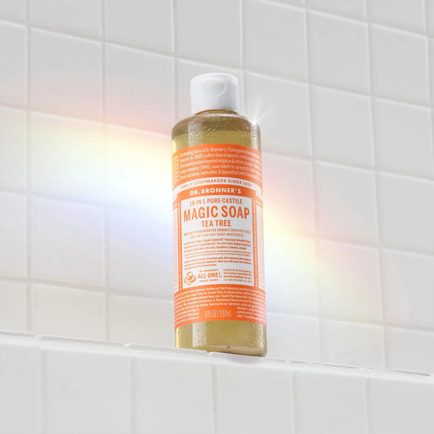 Dr. Bronner's Pure-Castile Tea Tree flydende sæbe 32 oz frisk