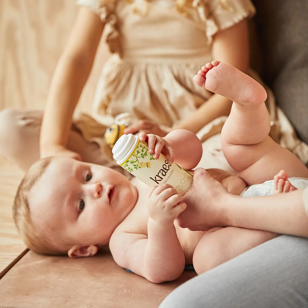 Kraes BabyBad Naturpudder babypudder 100 g talkumfri