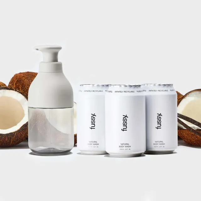 Fussy Coconut Milk body wash startsæt 3x320ml tropisk