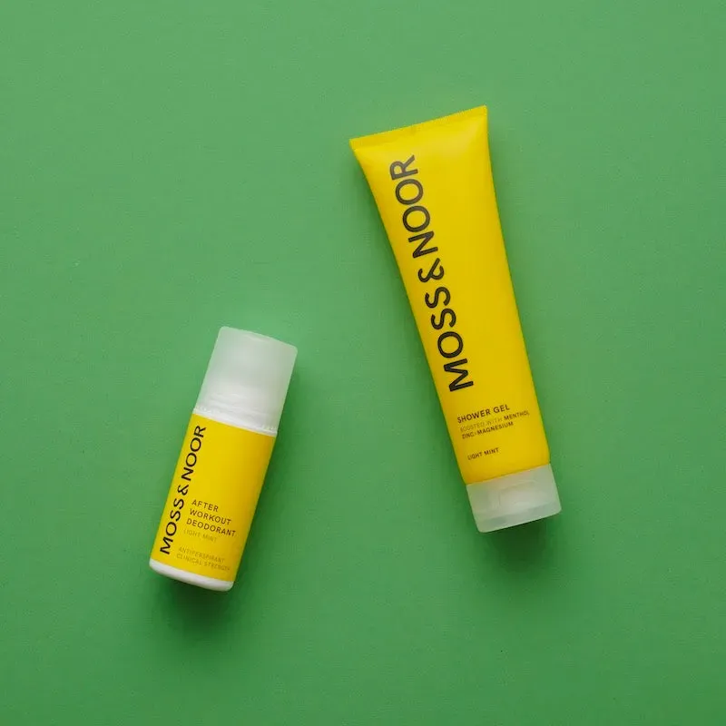 Moss Noor After Workout sæt Light Mint deodorant + showergel