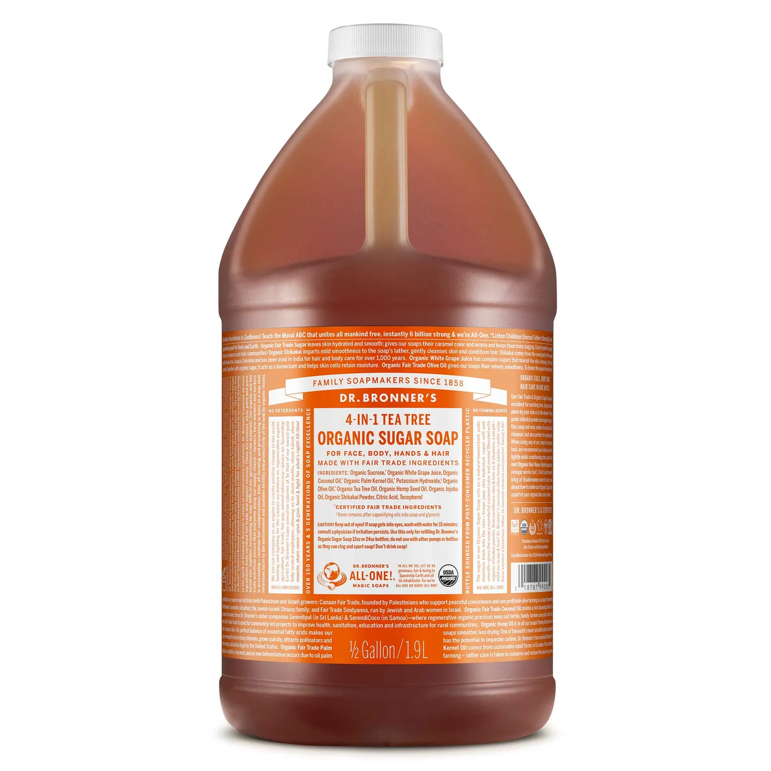 Dr. Bronner's Organic Sugar Tea Tree flydende sæbe 12 oz
