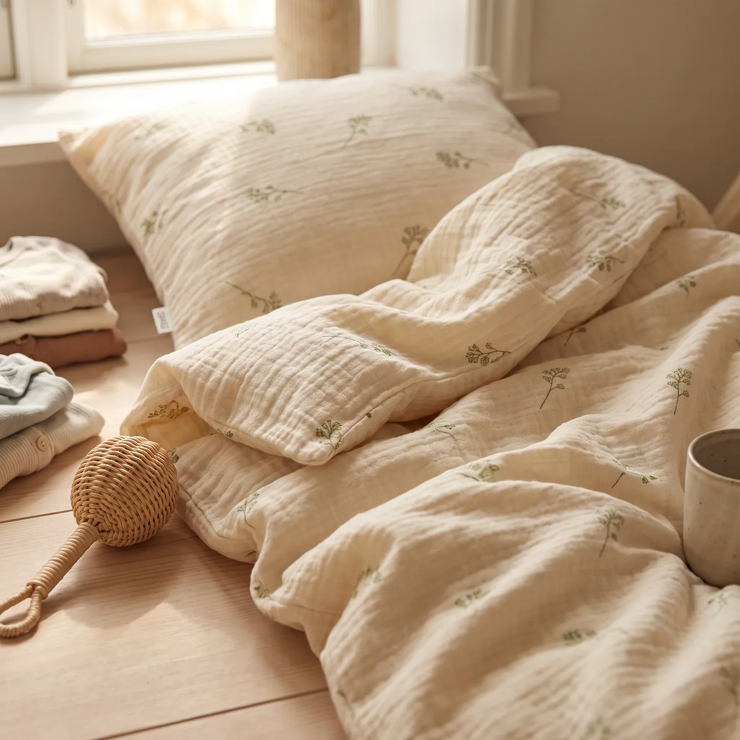 KRAES Baby sengesæt muslin 70x100 – økologisk
