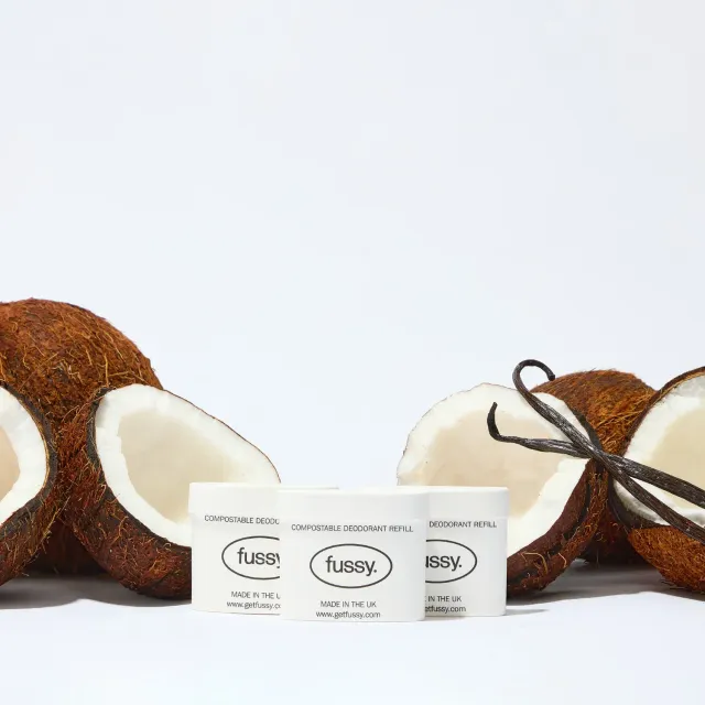 Fussy Coconut Milk deodorant refill 3-pak kokos