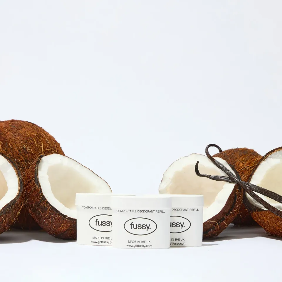 Fussy Coconut Milk deodorant refill 3-pak kokos