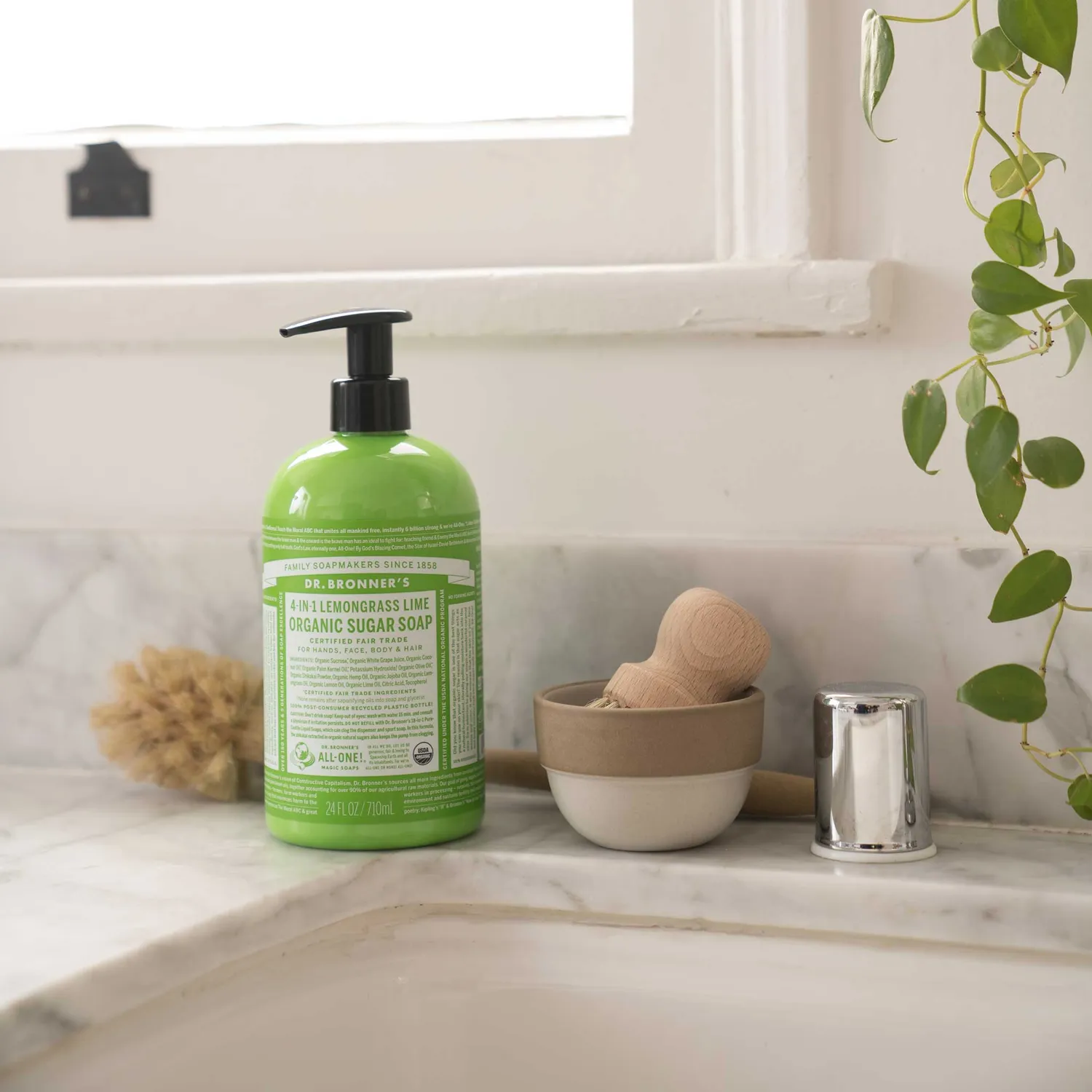 Dr. Bronner's Lemongrass flydende sukker-sæbe 355 ml citrus