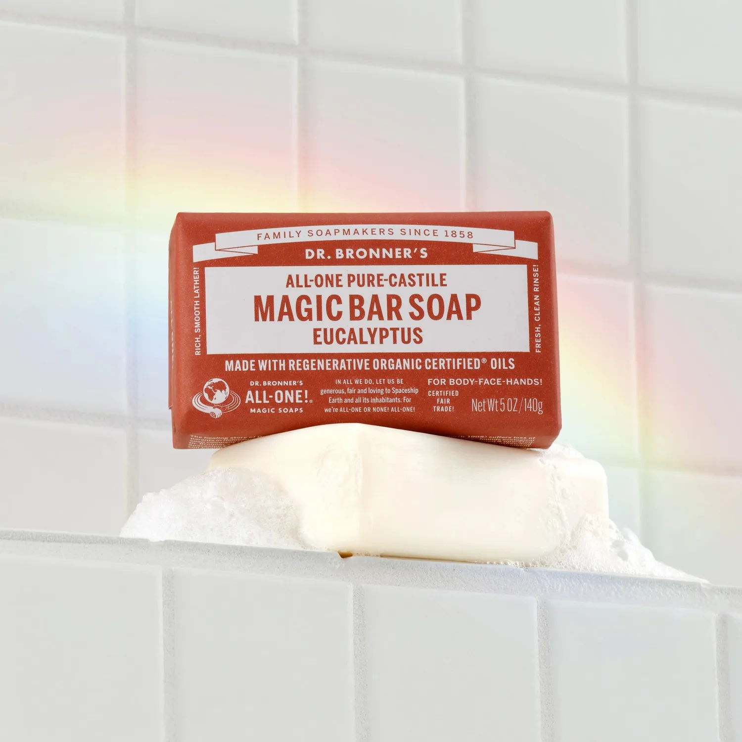 Dr. Bronner's Pure-Castile Eucalyptus sæbebar 5 oz frisk