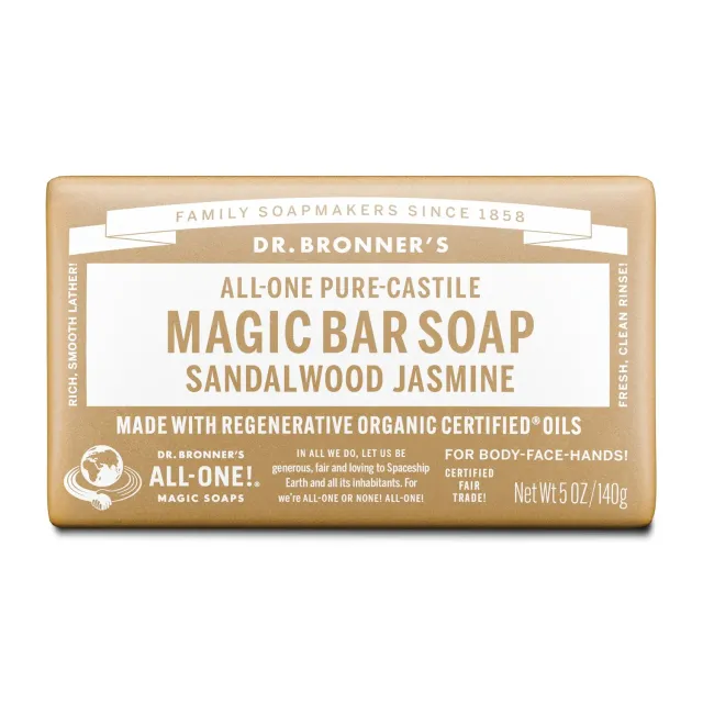 Dr. Bronner's Sandalwood Jasmine sæbebar 5 oz