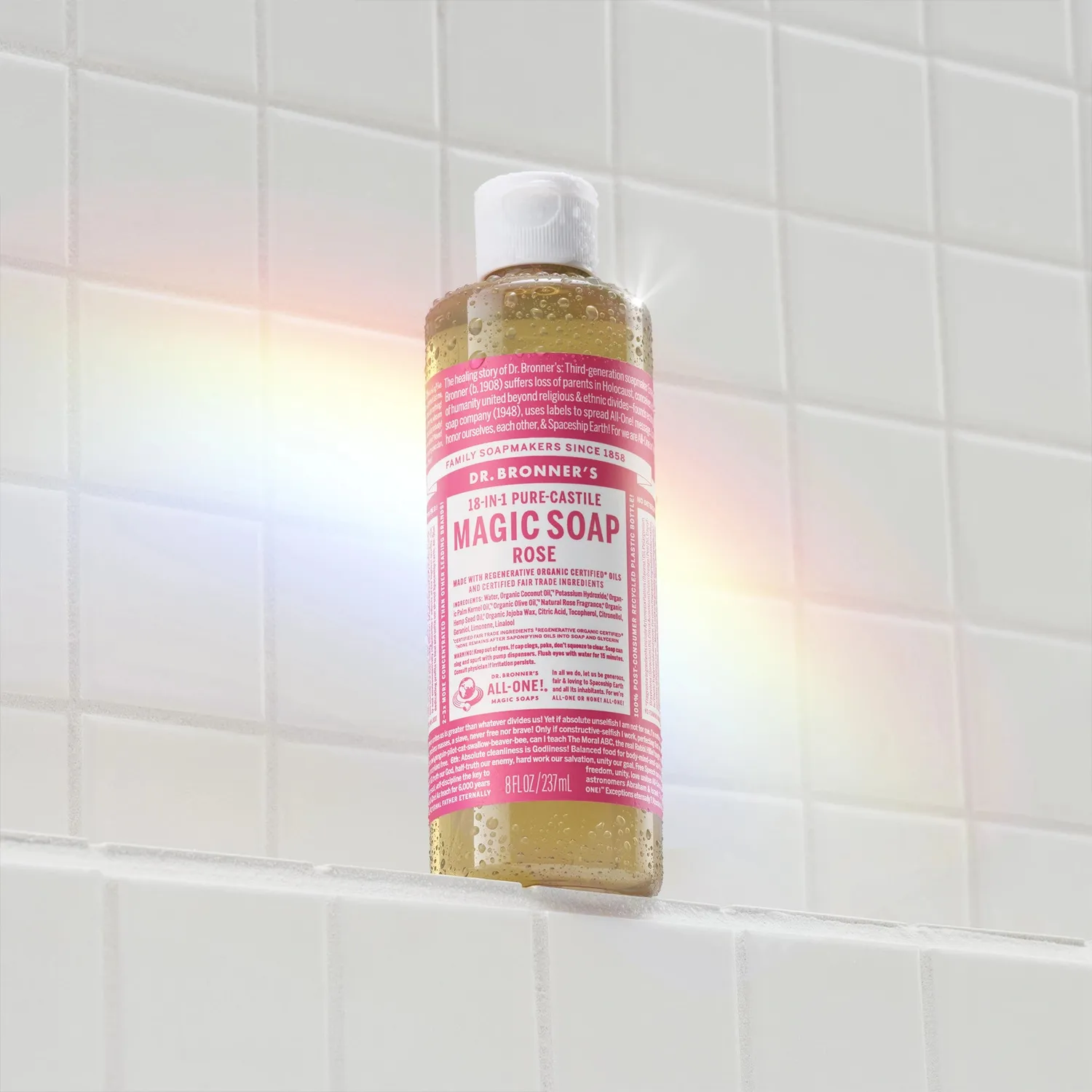 Dr. Bronner's Rose Pure-Castile flydende sæbe 32 oz