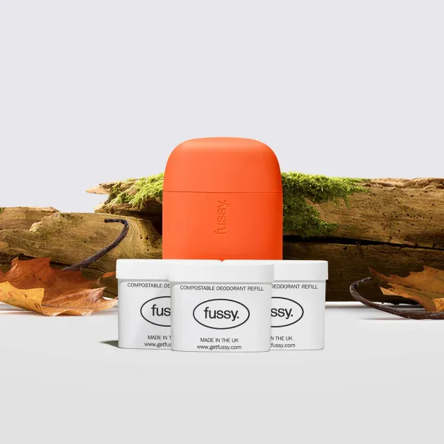 Fussy Road Trip deodorant startsæt orange 4 dele