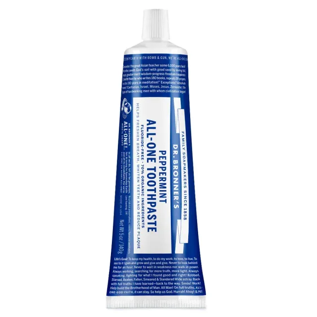 Dr. Bronner's All-One Peppermint tandpasta 5 oz uden fluor