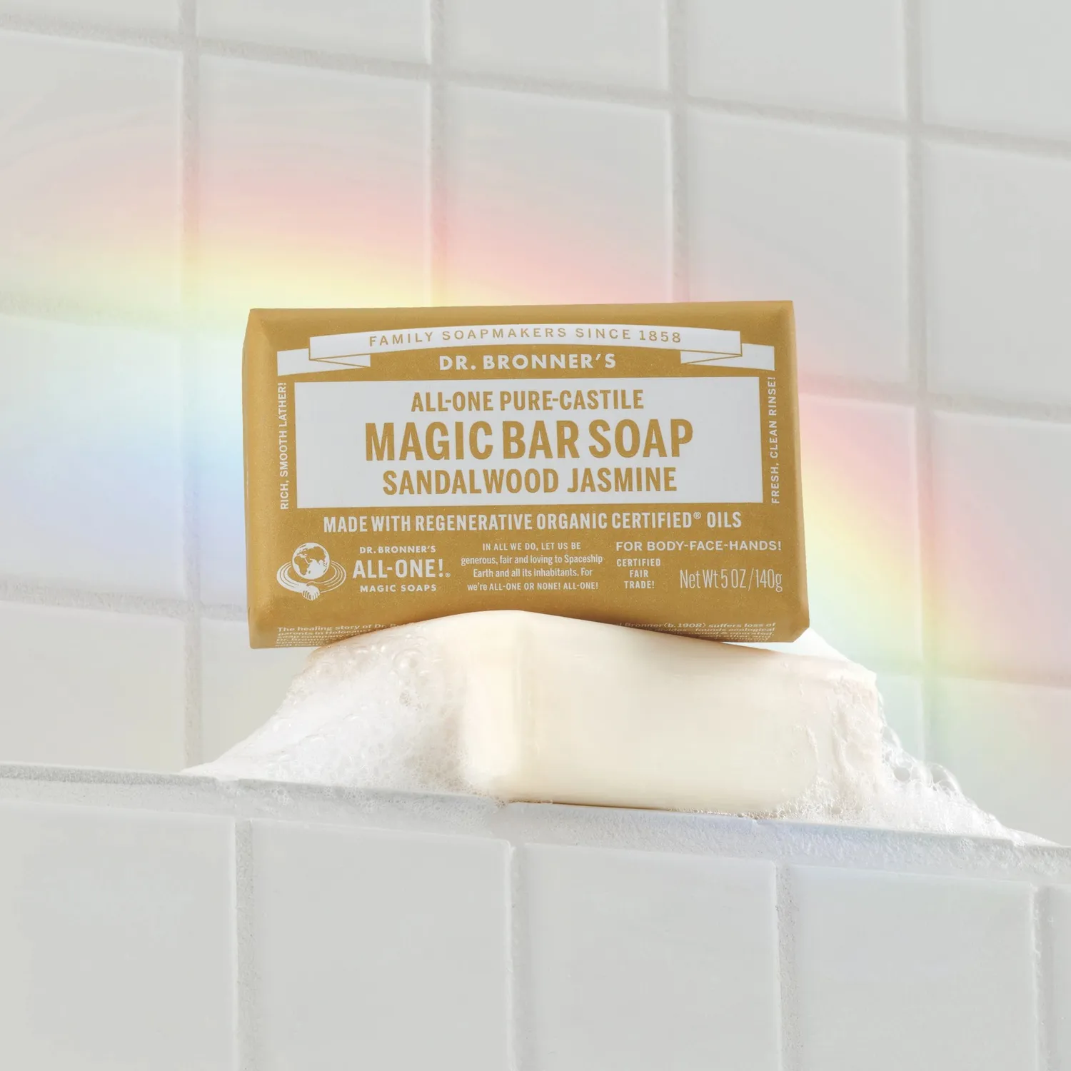 Dr. Bronner's Sandalwood Jasmine sæbebar 5 oz