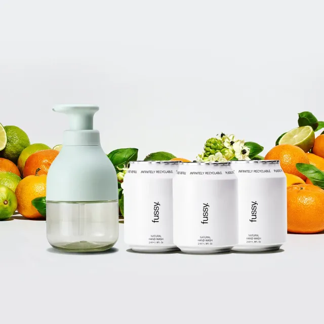 Fussy Tropic Tonic håndsæbe startsæt mint 3 refil citrus