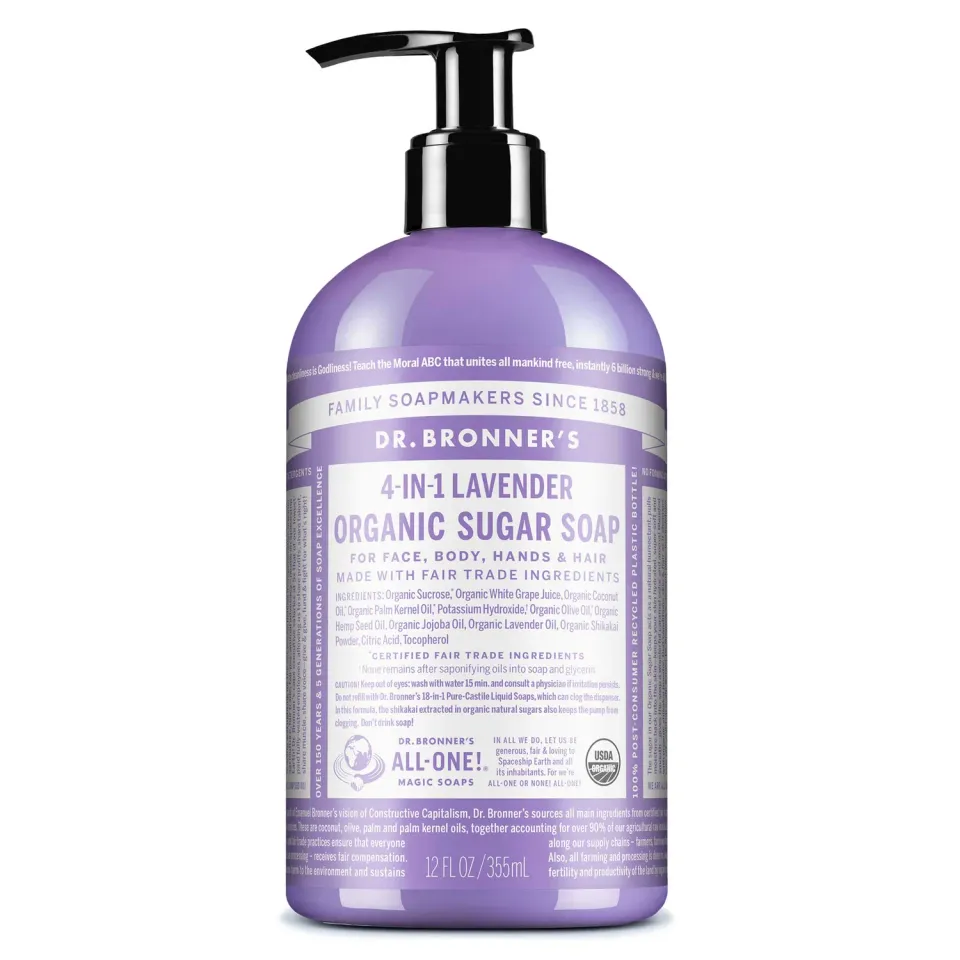 Dr. Bronner's Organic Sugar Lavender sæbe 12 oz mild