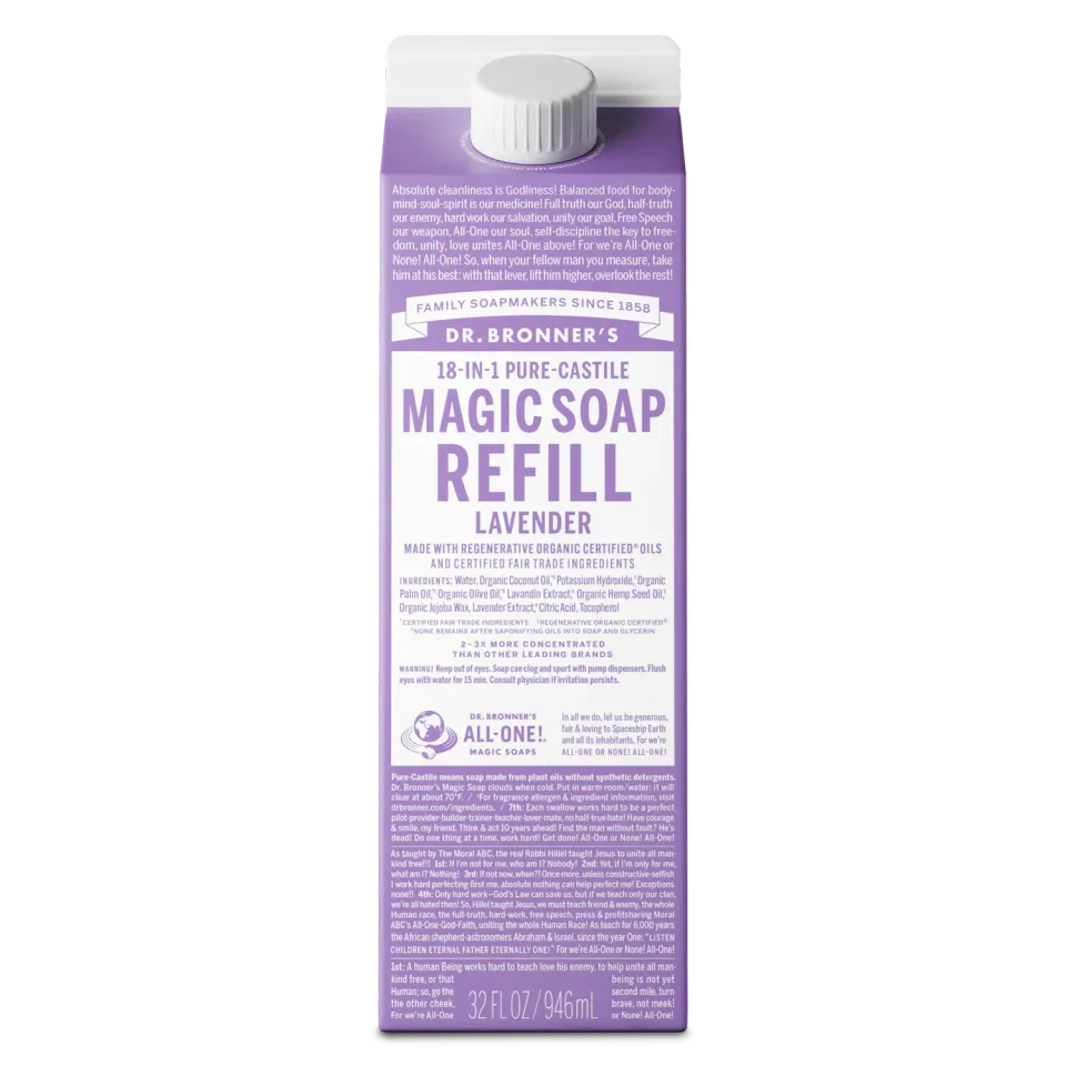 Dr. Bronner's Pure-Castile Magic Soap flydende sæbe 32 oz lavendel