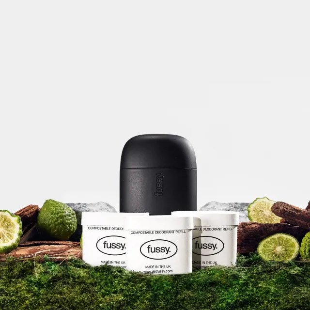 Fussy Wilderness deodorant startsæt træagtig
