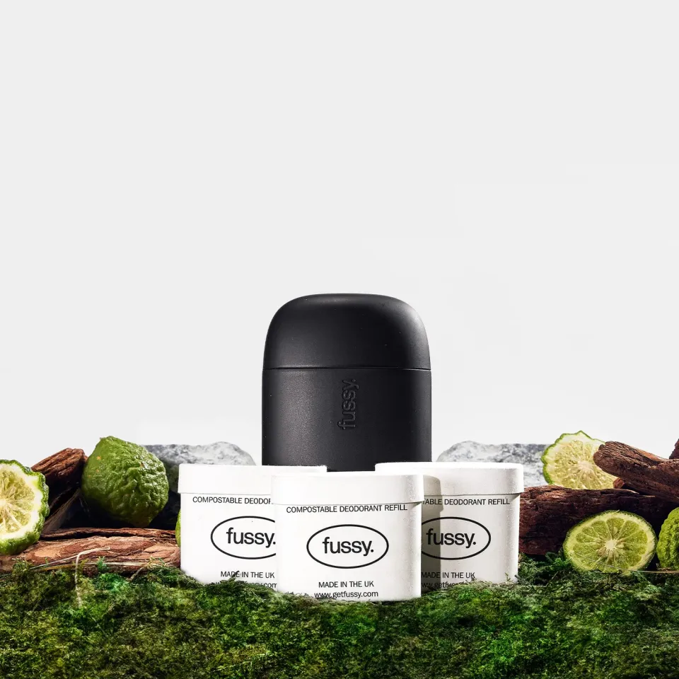 Fussy Wilderness deodorant startsæt træagtig