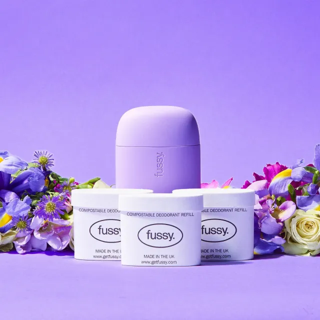 Fussy Parma Violets deodorantsæt lilla pudret
