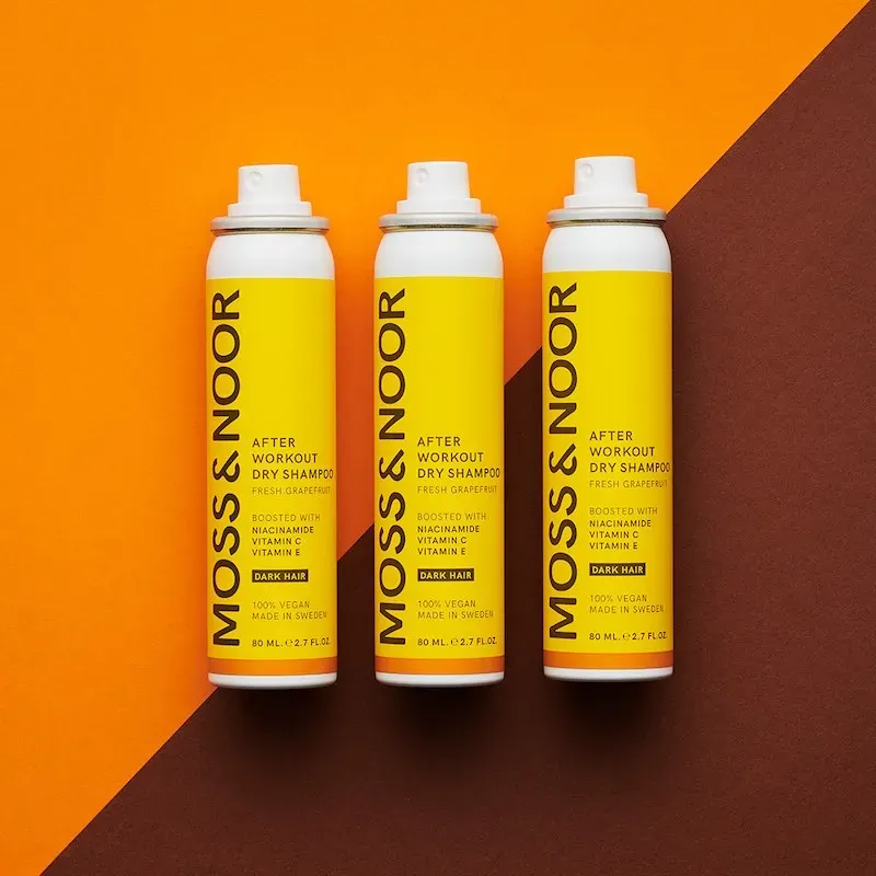 Moss Noor After Workout tørshampoo mørkt hår 3x80 ml grape