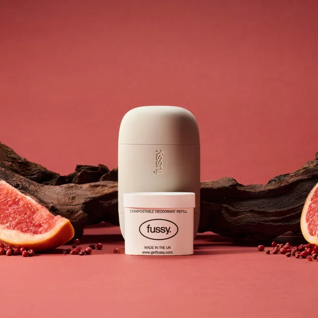 Fussy Homebody deodorant grå startsæt sensitiv træ