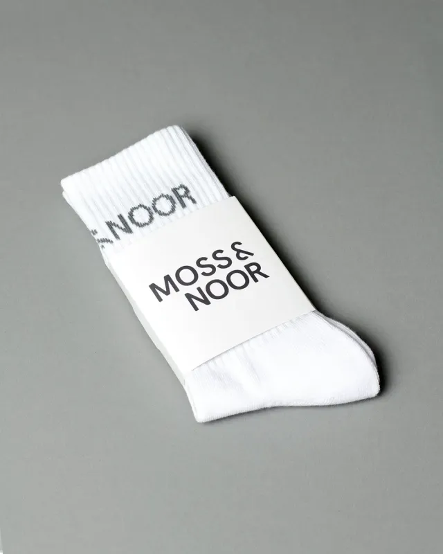 Moss Noor Everyday Socks strømper hvid bomuld