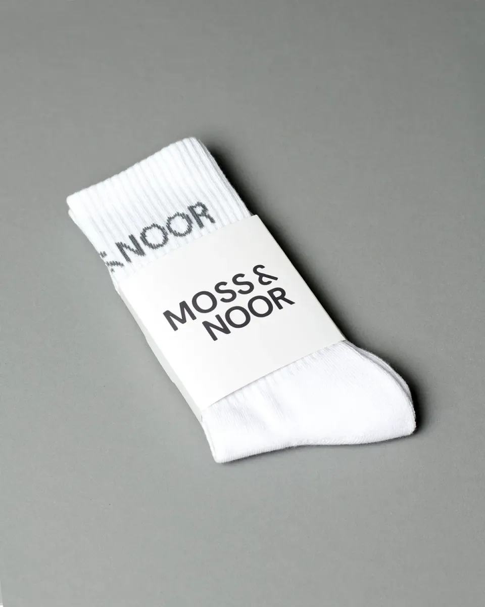Moss Noor Everyday Socks strømper hvid bomuld