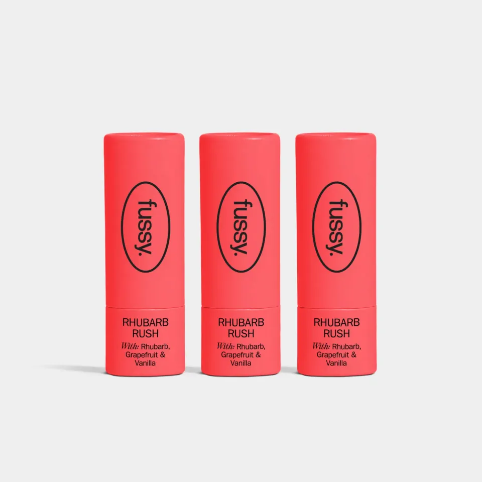 Fussy Rhubarb Rush Mini Trio deodorant 3x15g sød frugt